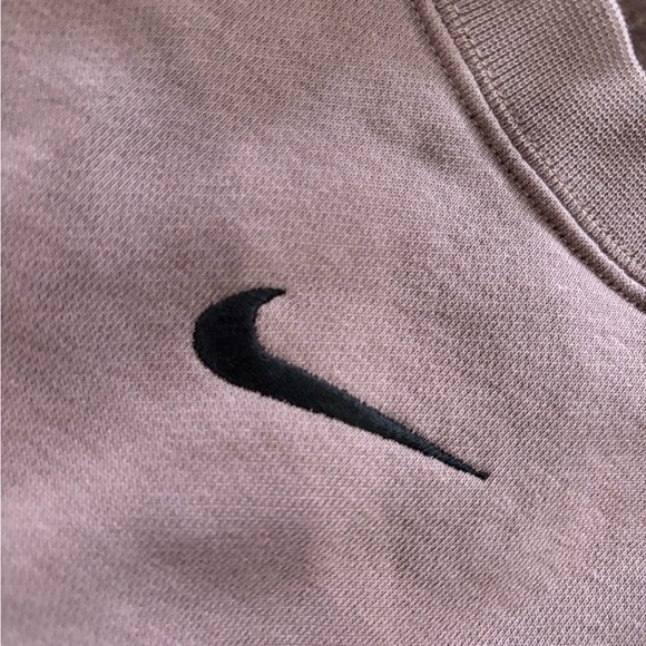 Nike Phoenix Fleece Sweatshirt Center Swoosh Over-Oversized Small Brown Plum - Picture 2 of 3